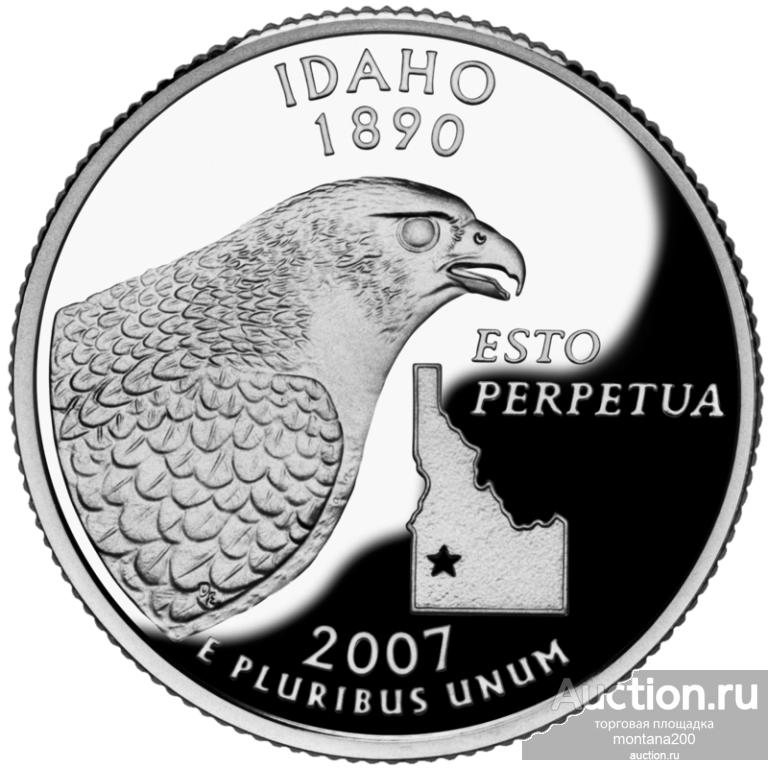 США. 25 центов 2007  Idaho штат Айдахо  S с набора  !!!