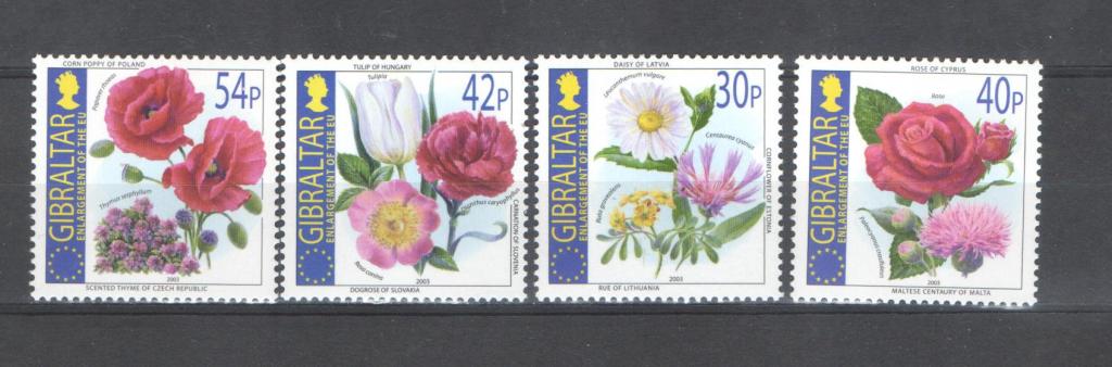 Гибралтар 2003г. Цветы. MNH.