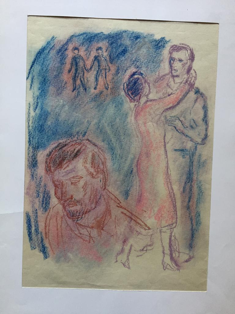 Покровская Т.А. (1903-1991)  Непростые отношения. Иллюстрация к роману Ф.Абрамова "Дом"