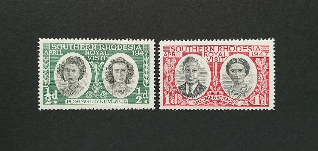 Британские колонии - Южная Родезия, Королевский визит, 1947г., MNH