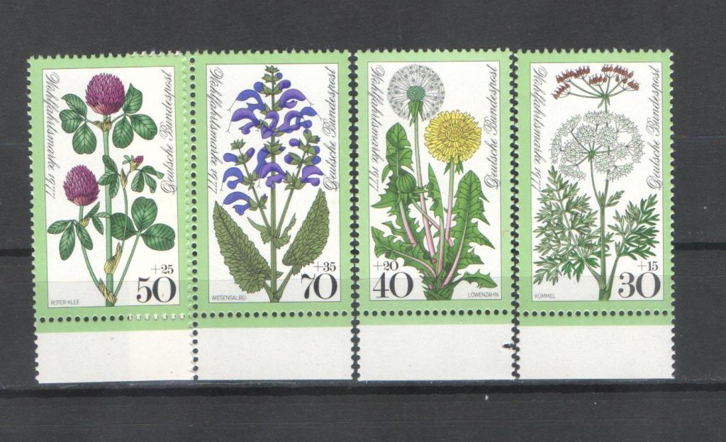 Германия 1977г. Цветы. MNH.
