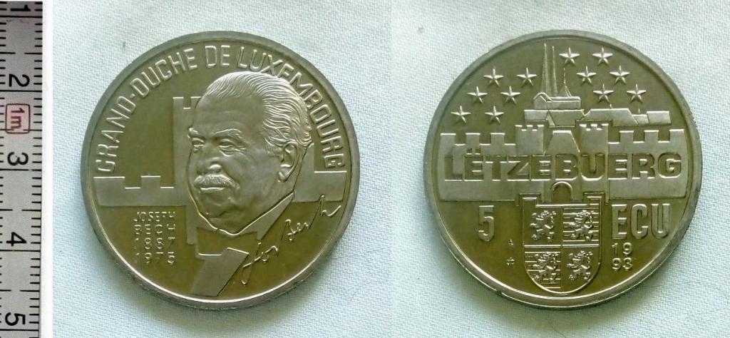 Люксембург,5 экю,1975 год,никель