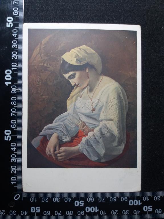 Почтовая карточка "КАПКОВ Я.Ф. НЕВЕСТА ", чистая, 1940 год