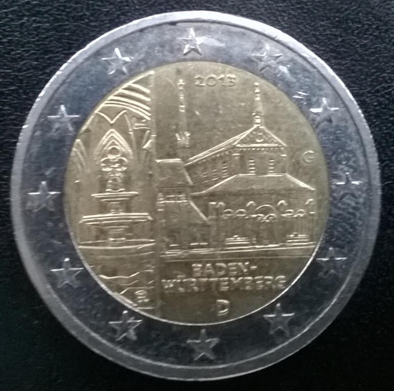 2 евро 2013 Германия Баден-Вюртемберг F