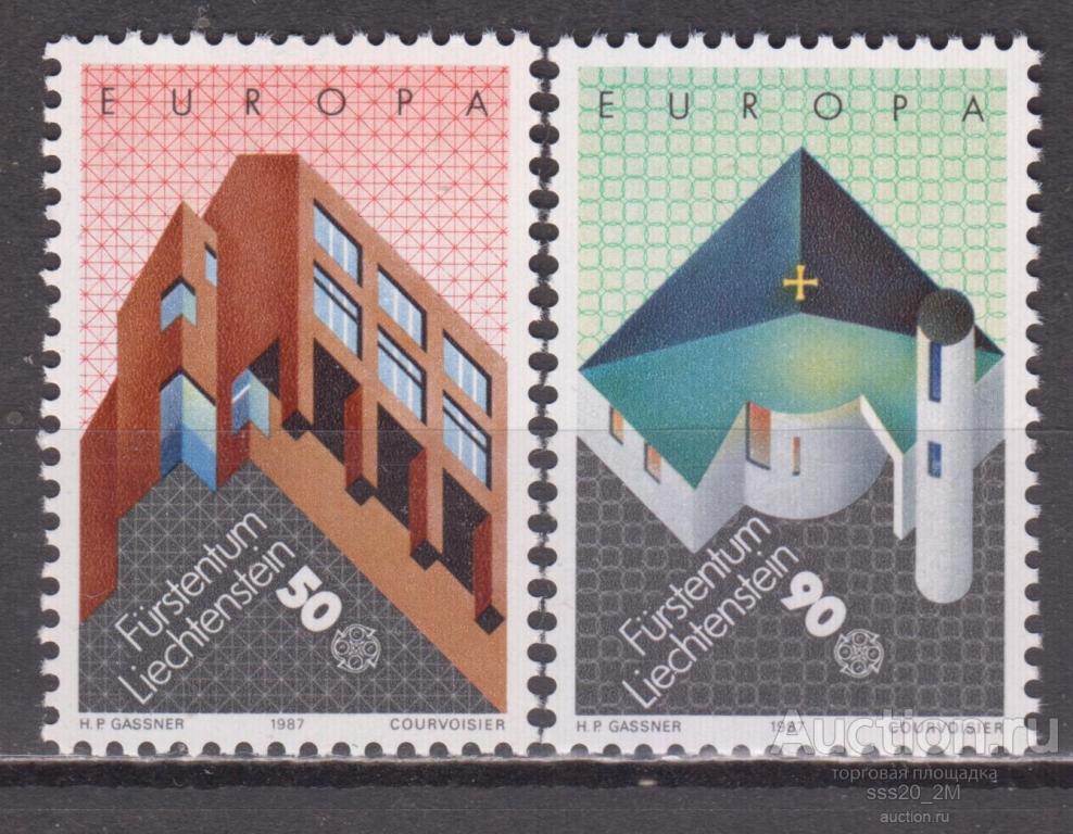 Лихтенштейн 1987 современная архитектура Mi916,917 MNH