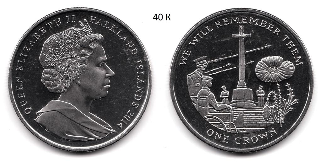 Фолклендские о-ва. 1 крона. 2014 год.