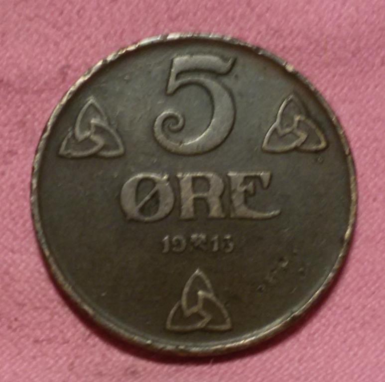 5 эре 1913 Норвегия