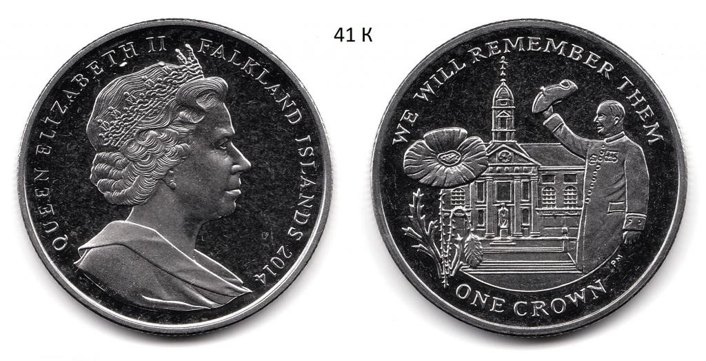 Фолклендские о-ва. 1 крона. 2014 год.