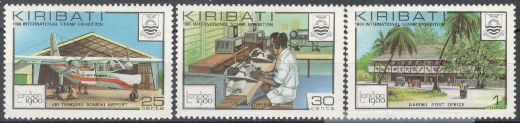Кирибати, 1980, № 350-352, € 2, MNH, этнография, Международная выставка марок Лондон 80.