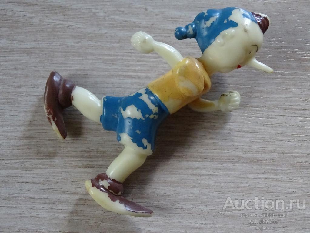 ИГРУШКА ФИГУРКА БУРАТИНО  КОЛКИЙ ПЛАСТИК СТАРЕНЬКАЯ СССР