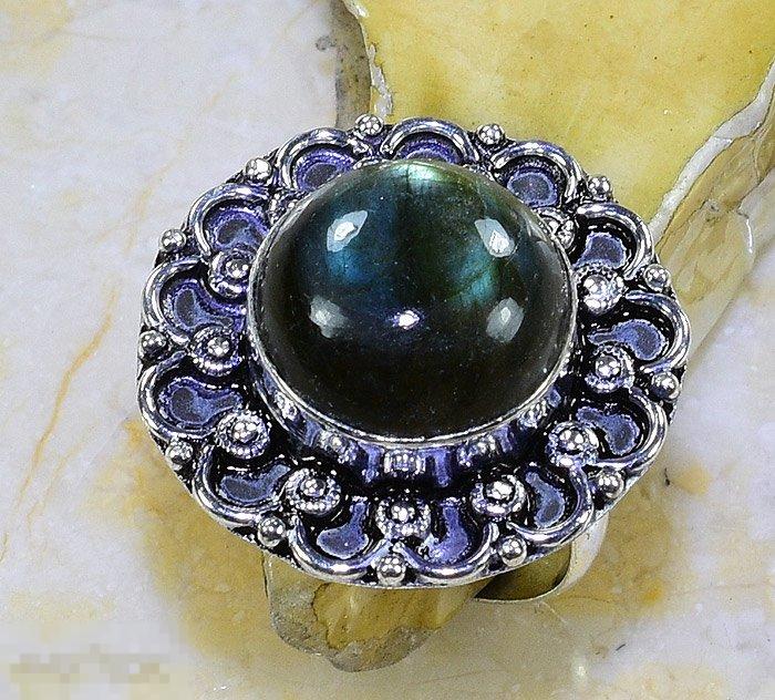 Кольцо с Лабрадоритом Серебро Размер 19,5 