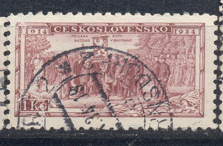 Чехословакия 1934 г. № 323 20 лет Чешских легионов гашеная