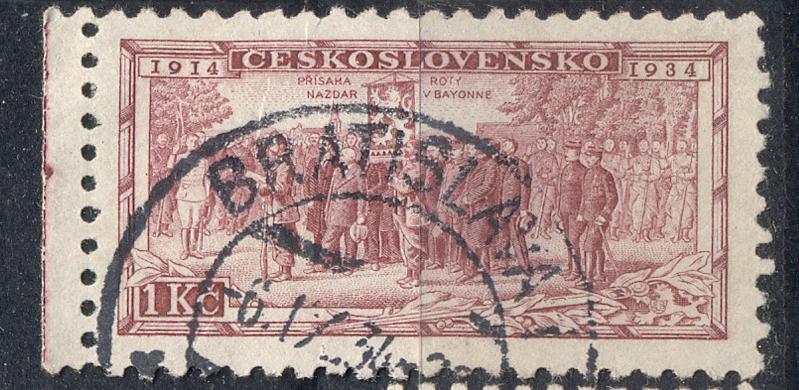 Чехословакия 1934 г. № 323 20 лет Чешских легионов гашеная