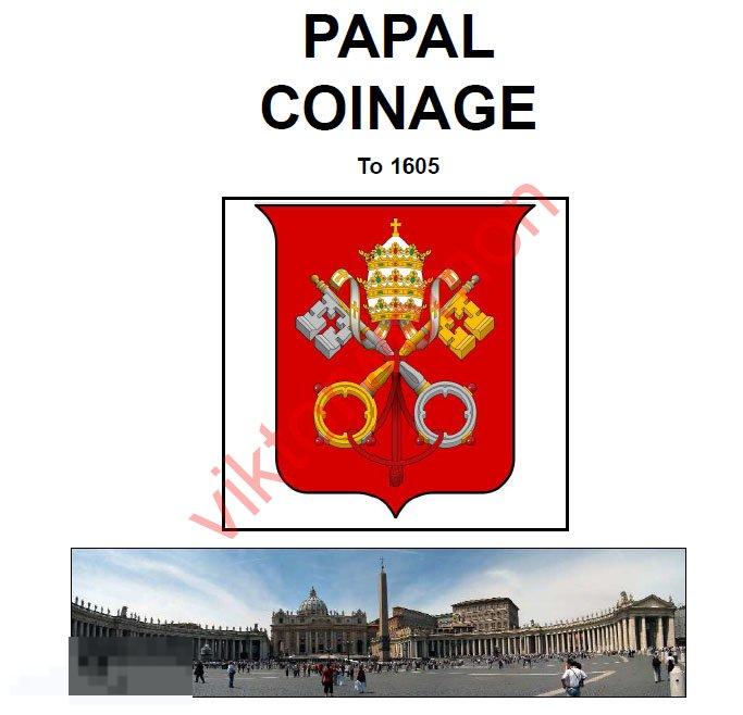 Книга-каталог монеты папской чеканки 657-1605 