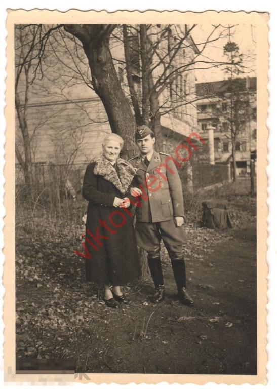 ВОВ фото фотография Оригинал 9x6см Немецкий офицер парадная форма женщина Девушка Рейх (6051) 