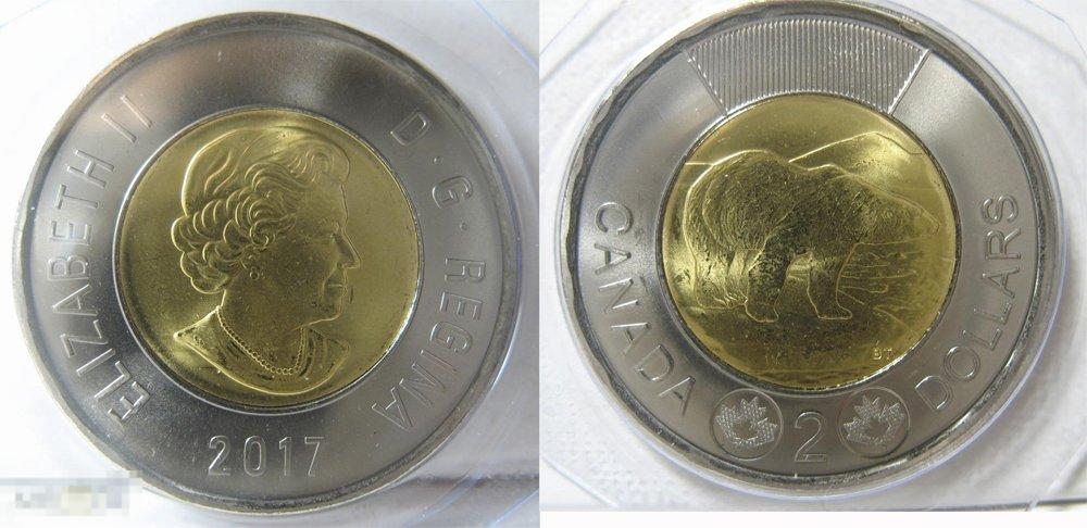 2 доллара 2017 года UNC Запайка Набор. Канада (1350)