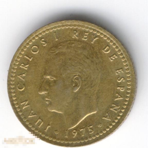1 песет 1975 года. (79) Испания. 2739 