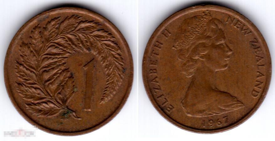 1 цент 1967 года. Флора. Новая Зеландия. 1502 