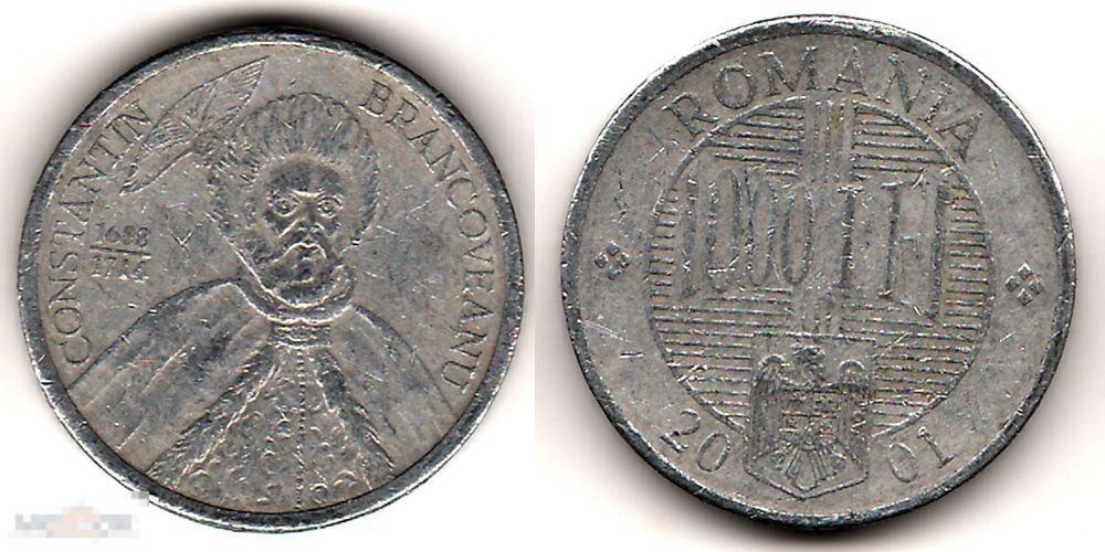 1000 лей 2001 года. Портрет. История. Румыния. (4031) 