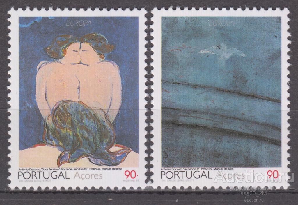 Азоры 1993 современная живопись Mi434,435 MNH