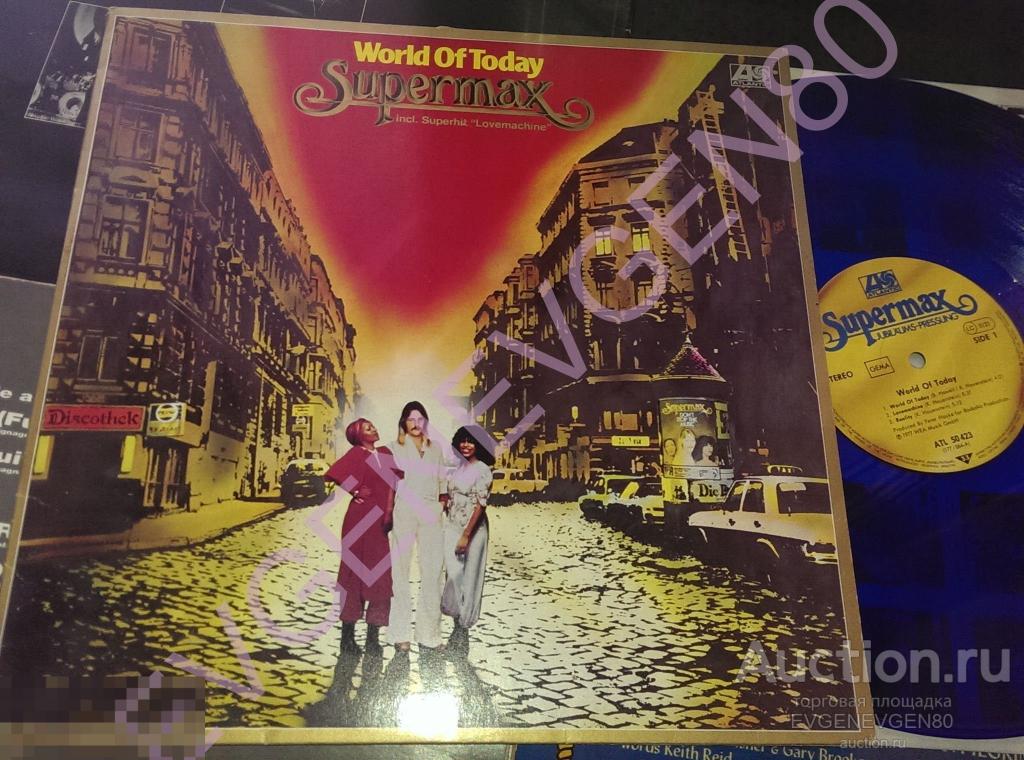 Supermax ‎/ World Of Today /77/GERM/EX++/MINT ** Blue Clear Vinyl 