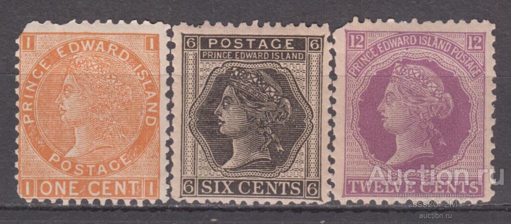о-в Принца Эдуарда 1872 Виктория Mi11сА,15D,16 MLH/MNH перегиб