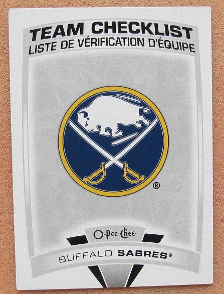 НХЛ Баффало Сейбрз № 554 командный чек-лист