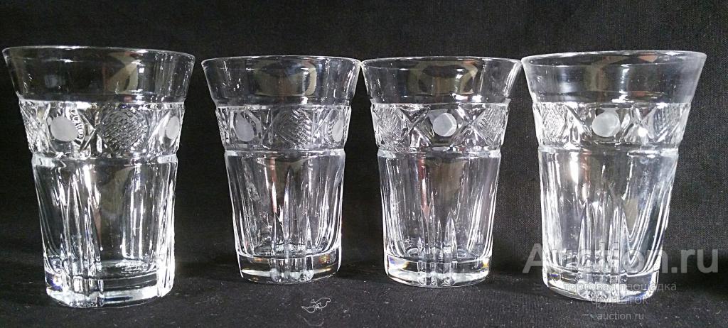 Стопки Хрусталь СССР 4 штуки Отличное состояние //20.9.46//