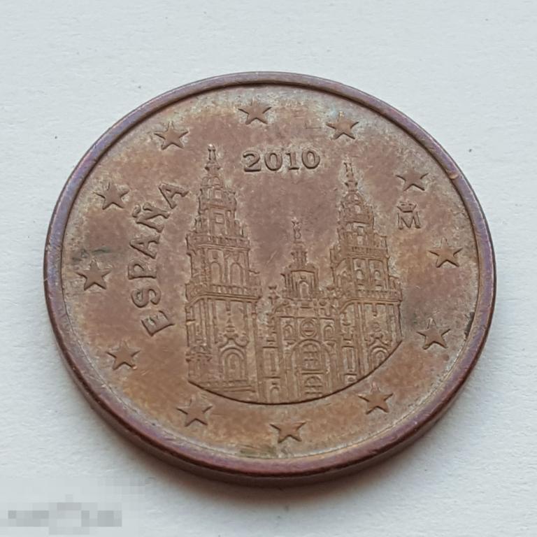 5 евроцент 2010 год Испания 5 евроцентов 