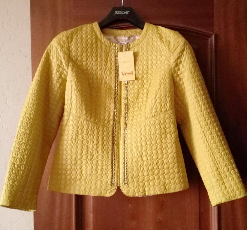 VEST’Concept™ НОВАЯ Лёгкая СТЁГАНАЯ ЖЁЛТАЯ Куртка 44/46 Ветровка