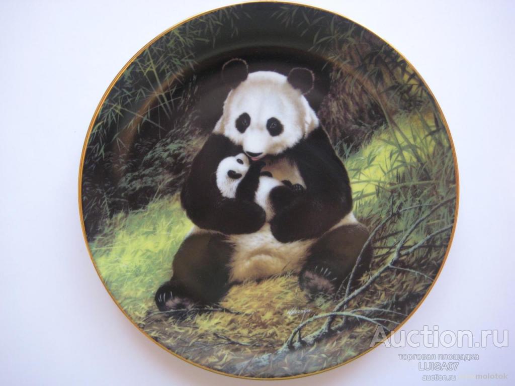 Тарелка декоративная Фарфор.Животные.Панда.
