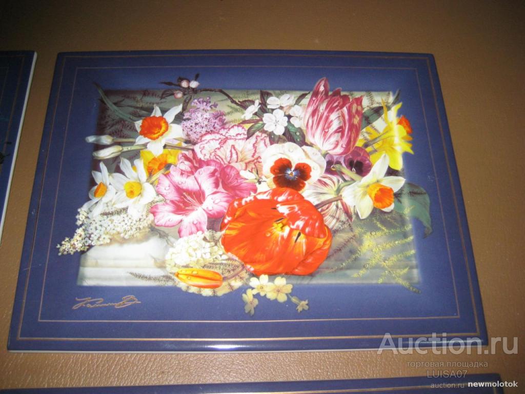 Фарфоровая картина. Цветы.. Времена года Русский мотив..Bradex.