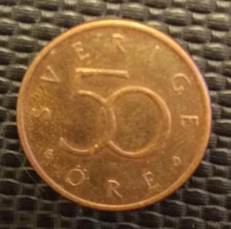 Швеция 50 эре 1992 год 