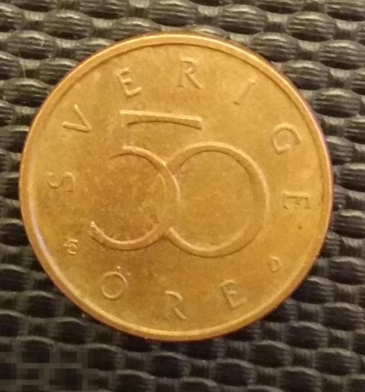 Швеция 50 эре 1992 год 