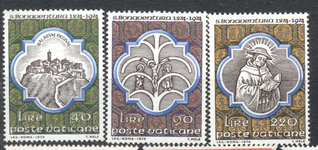Ватикан 1974 г.  серия Бонавентура  негашеная**