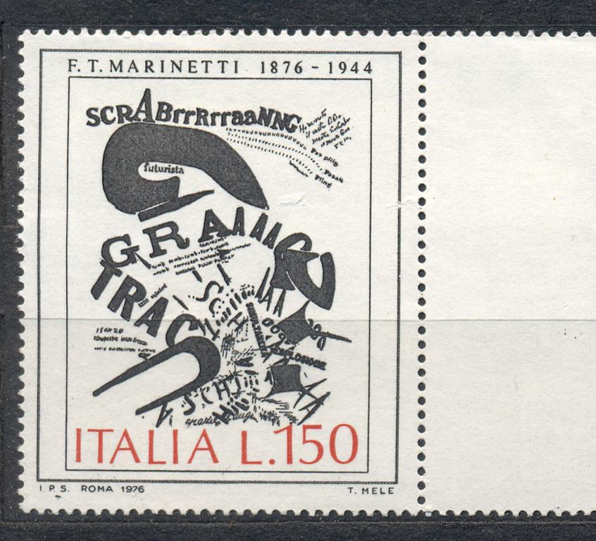 Италия 1976 г. Томазо Маринетти негашеная**