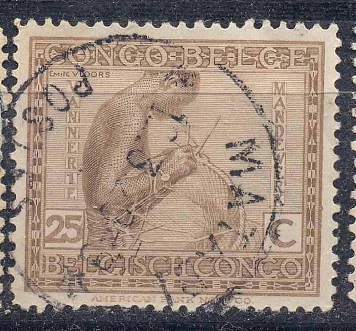 Бельгийское Конго 1923 г.  стандарт гашеная (отличное гашение)