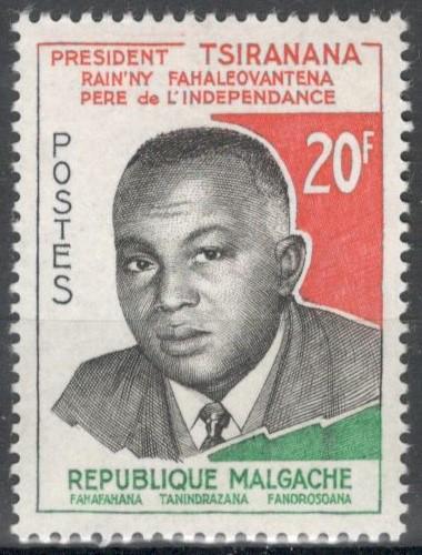 Мадагаскар, 1960, № 465, € 0,7 , MNH, полн.,Ф. Циранана - политический и государственный.деятель
