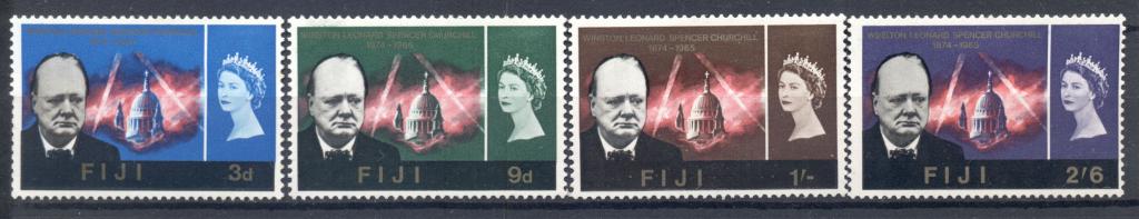 Фиджи 1965 г. серия Черчилль спецвыпуск негашен* (клей, след наклейки)