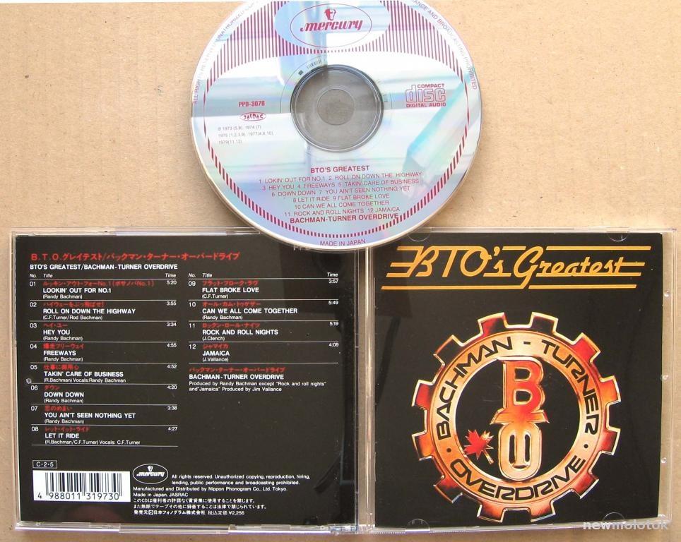 BACHMAN TURNER OVERDRIVE BTO's Greatest 1988