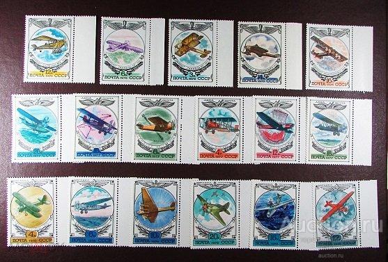 1976-78 г.г.  История авиастроения. ( 3 полных серии, поля) MNH.