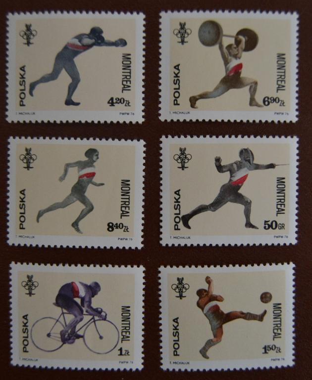 Польша 1976 год Летние Олимпийские игры в Монреале Mi 2452/57 MNH