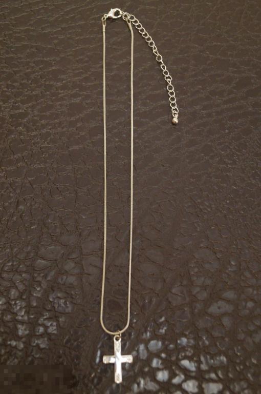Цепочка с крестиком с фианитами 
