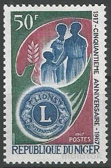 Нигер. 1967 г. Лион-клуб. MNH