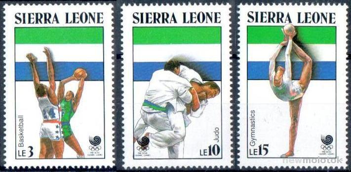 Сьерра-Леоне. Олимпийские игры. Баскетбол. Гимнастика. Дзю-до. MNH