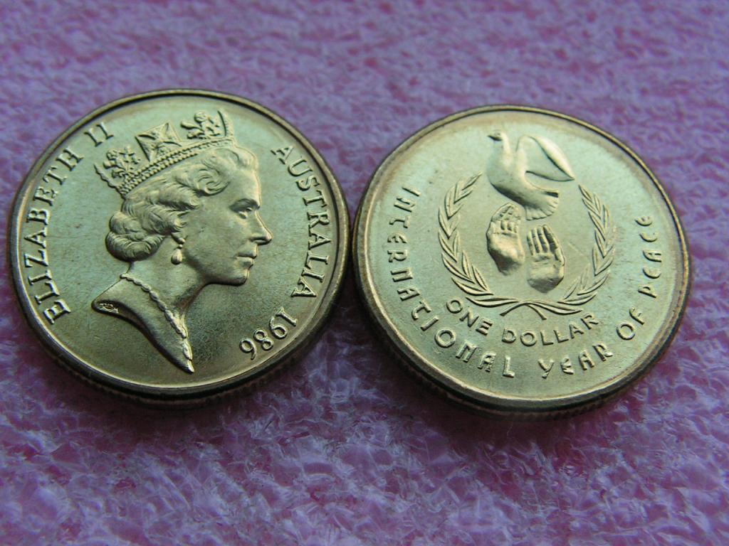 Австралия 1 доллар 1986 год мира unc