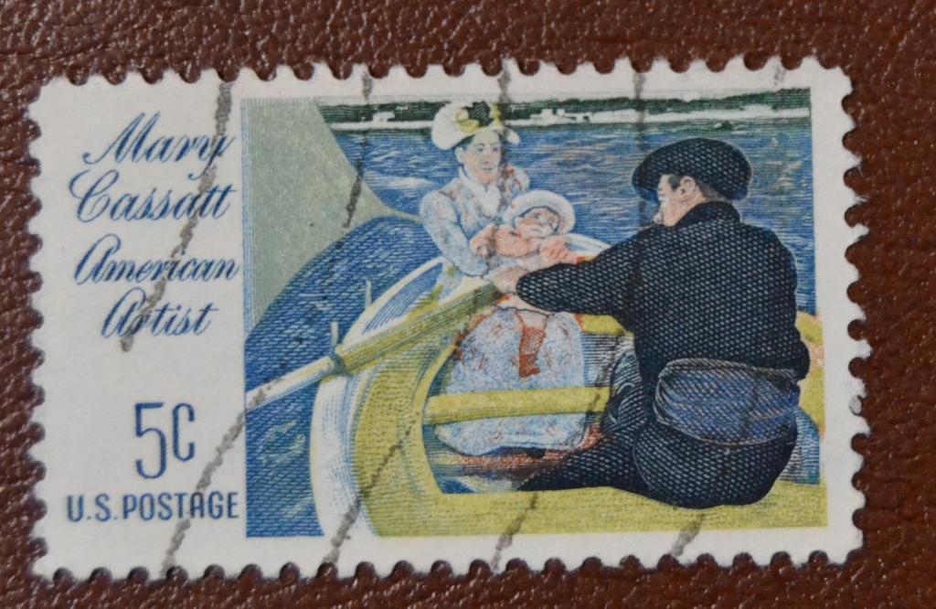 США 1966 год  Живопись художница  Мэри Кассатт "Прогулка на лодке" Гаш