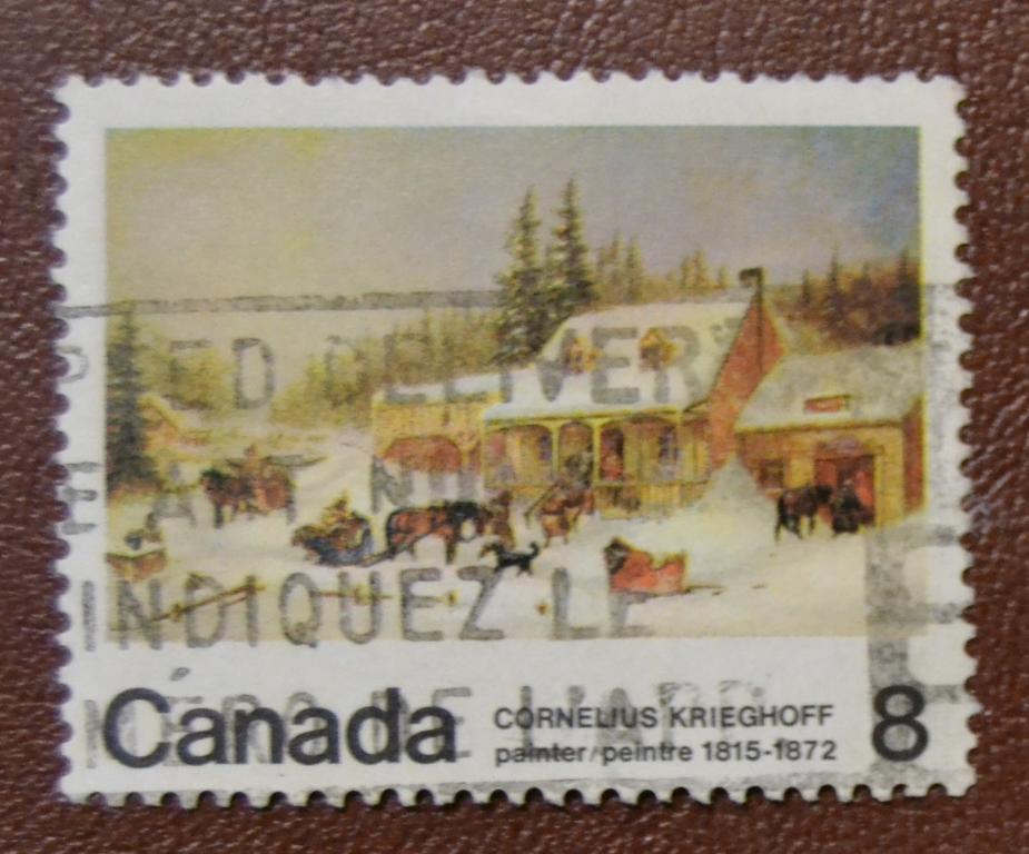 Канада 1972 год  Живопись Зима Корнелиус Кригхофф СТО