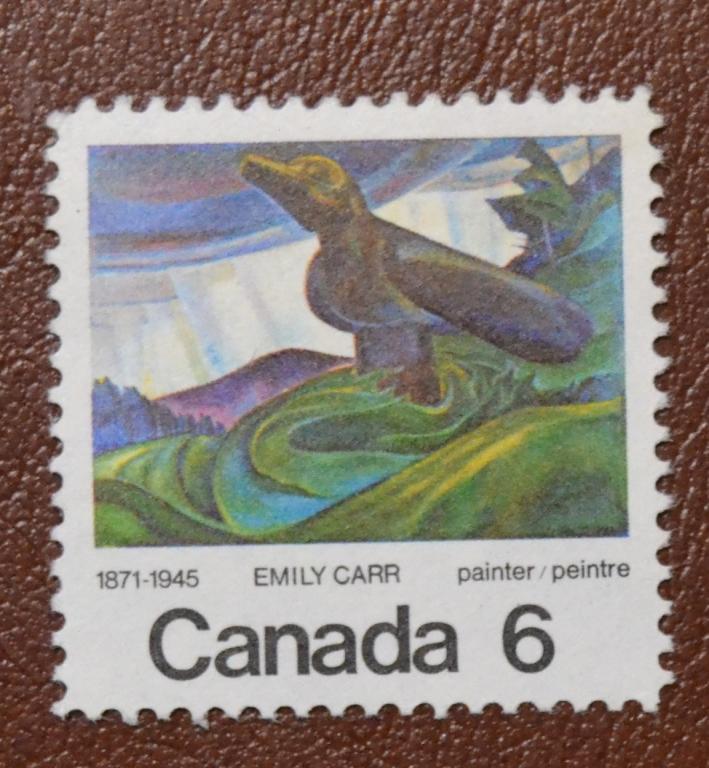 Канада 1971 год  Живопись Эмили Кар. Птица, водопад  MNH