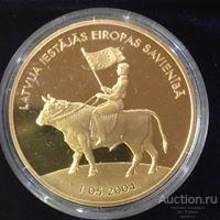 МЕДАЛЬ  1.05.2004 Вступление Латвии в Европейский Союз